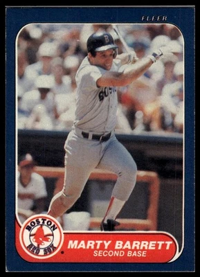 1986 Fleer #340 Marty Barrett - Image 1 of 2