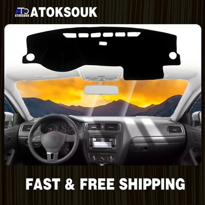 Dash Cover Mat For Volkswagen JETTA 2012-2018 Dashboard Interior Pad Black - Image 1 of 4