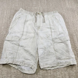 Tommy Bahama Linen Cargo Shorts Men Medium Elastic Waist Drawstring Relax *READ - Picture 1 of 13
