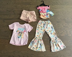 Girls Clothes Lot Toddler Size 4t & XS 4:5 Disney Bluey Swim Suit Shorts - Picture 1 of 14