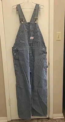 Macacão Vintage Round House Listra de Nogueira Tamanho 36x30 Engenheiro EUA Euc - Imagem 1 de 4