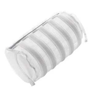  Shoes Washing Bags Zippered Mesh Laundry Bag Cylinder Pouch Organizer Bag for - Picture 1 of 12