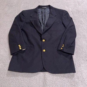Banana Republic Blazer Mens 40 Blue Sport Coat 2 Button Gold Tailored Fit - Picture 1 of 8