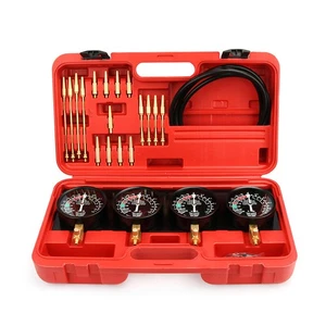 Portable Fuel Vacuum Carburetor Synchronizer Set Kit For Motorcycle Gauges Tool - Foto 1 di 6