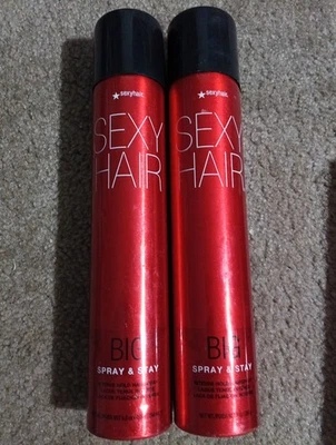 2 Sexy Hair BIG SPRAY & STAY Spray Cabello Sostención Intensa 9 OZ ea (197) Foto 1 de 4