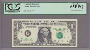 01111100 - TRUE BINARY - PCGS 65 FROM THE RICKEY COLLECTION - DEC#124 - evTT76bg - Picture 1 of 2