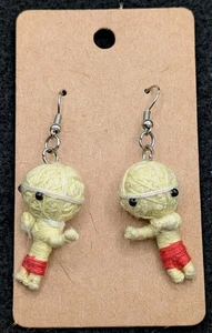 Mini  Voodoo Doll  Earrings - Picture 1 of 7