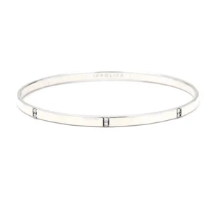 Ippolita Stardust .20ctw Diamond Sterling Silver Bangle Bracelet - Picture 1 of 5