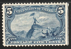 jis36 US STAMP SC# 288 5c 1898 *MINT F OG LH CV$70.00 514 - Picture 1 of 2
