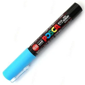 Uni Posca PC1M.8 Water-Based Paint Marker, Extra Fine Point, Light Blue - Picture 1 of 1