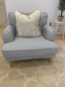 Funda de sillón STOCKSUND IKEA - lino francés puro / niebla lunar - Imagen 1 de 4