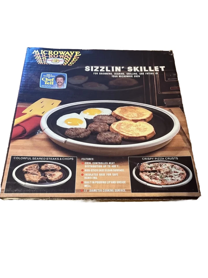 Nordic Ware Vintage Microwave Sizzlin' Skillet Microwave Cooking Plate In Box - Image 1 of 4