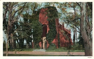 View of Church and Graveyard at Jamestown, Virginia Postcard - Picture 1 of 2