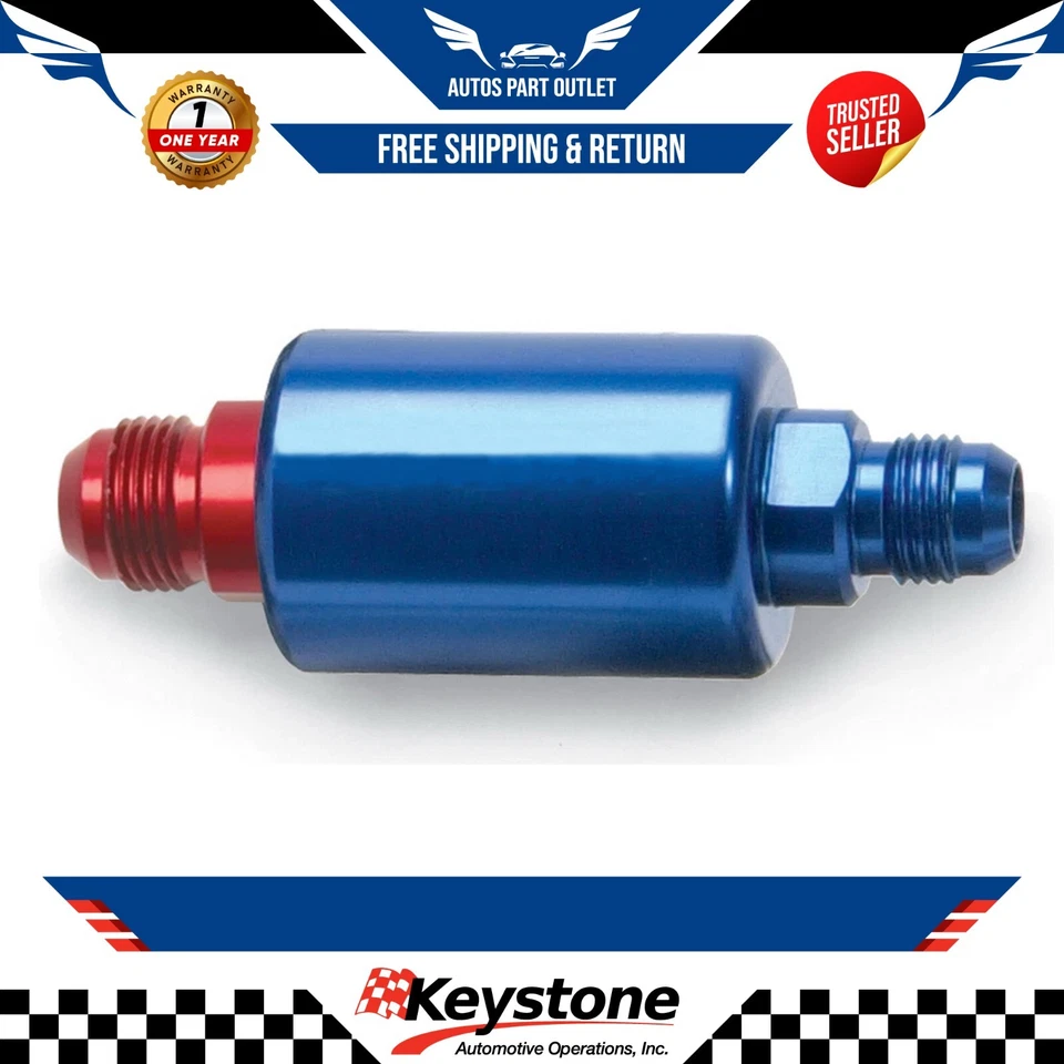 Fuel Filter; Gasoline; In-Line; 6AN Inlet/Outlet; 40 Micron Disc Element; 3 Inch - Image 1 of 1