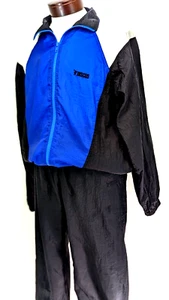 Vtg 90s DISCUS ATHLETIC Mens M Colorblock Windbreaker Jacket and Pants Set EUC* - Picture 1 of 12