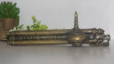 Tintero Royal Kings hecho a mano de latón antiguo de 1930 con soporte para bolígrafo 7623_77 Foto 1 de 4