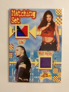 2001 WWF WWE Lita Matt Hardy Ring Worn Shirt Relic Card Dual Swatch Hardy Boyz - Picture 1 of 2
