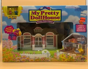 Vintage 1994 Galoob Toys My Pretty Doll House Pretty Pink Palace - Bild 1 von 4