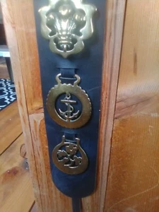 Vintage Pferdesattel Messing Abzeichen, Geschirr, Trense Dekoration 2- Pferdegeschirre ́s - Bild 1 von 12