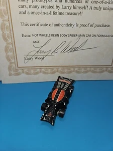 Larry Wood Collection Hot Wheels The Heroes Spiderman Handpainted W/ Certificate - Picture 1 of 6