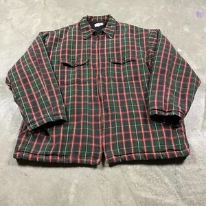 90s VTG J CREW OARSMAN Quilted Barn Coat Flannel XL XXL Lumberjack Work Jacket - Picture 1 of 4