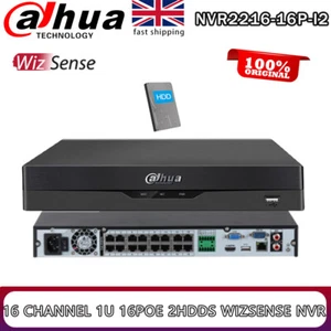 Dahua NVR WizSense AI 16CH 16PoE 2SATA 4K 12MP Video Recorder NVR2216-16P-I2 UK - Picture 1 of 10