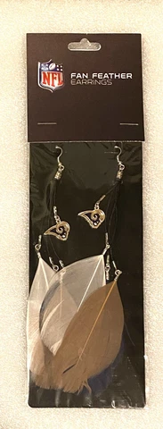 Los Angeles Rams St. Louis Rams Feather Earrings - New Cover