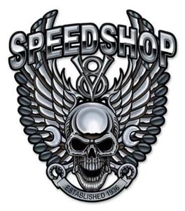 SPEED SHOP V8 MECHANIC Metal Sign Man Cave Garage Body SHOP Cabin Shed BARN - Picture 1 of 1