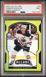 UD Allure Connor McDavid 2020 cuarzo verde troquelado/99 #50 PSA como nuevo 9 - Imagen 1 de 2