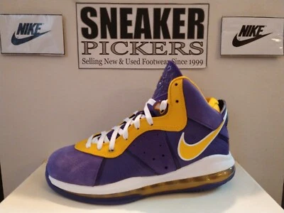 Nike Lebron VIII GS - Lakers - CT5115 500 - Púrpura / Dorado - 7Y / Mujer: 8.5 NUEVO Foto 1 de 4