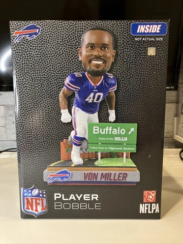 VON MILLER Buffalo Bills NFL “Next Stop” Bobblehead #/222 NIB! Cover