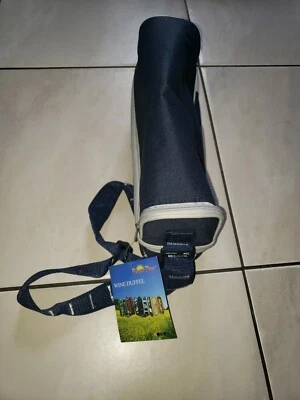 NUEVO CON ETIQUETAS PICNIC + PSM117 BOLSA DE LONA AZUL VINO ESTUCHE CON TAZAS Y ABREBOTELLAS Foto 1 de 4