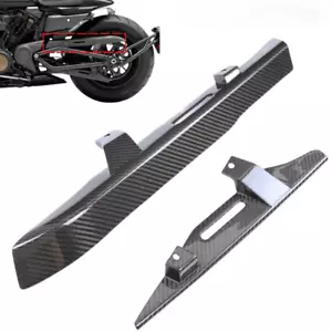 For Harley Sportster S1250 2021-2023 Real Carbon Fiber Chain Guard Cover Fairing - Foto 1 di 13