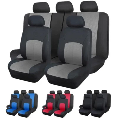 for TOYOTA Car Seat Covers Fabric Breathable Protectors Full Set Front Rear Pad Foto 1 de 4