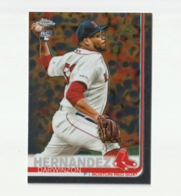 2019 Topps Chrome #30 Darwinzon Hernandez Rookie Card RC Boston Red Sox Baseball - Image 1 of 2