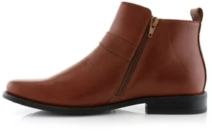 Botas de vestir Ferro Aldo Antonio MFA606323 con cremallera de cuero marrón 10,5 - Imagen 1 de 2