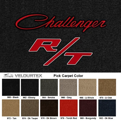Lloyd Mats Velourtex Dodge Challenger Red & R/T Front Floor Mats (1970-1974)  Foto 1 de 4