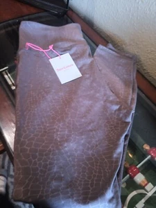 NWT Juicy Couture Womens XL Sport Leggings Plum Truffle Gym Preppy Lifting Yoga - Picture 1 of 6