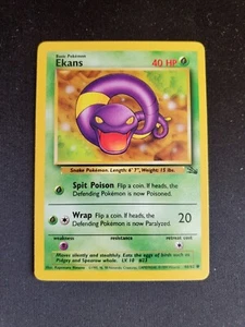 2000 Vintage Pokémon WOTC Fossil Unlimited Edition Ekans #46/62 - LP - Picture 1 of 2