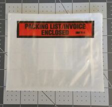 "Liste de colisage/facture jointe" enveloppes à bande rouge à face claire 4 1/2 X51/2 100