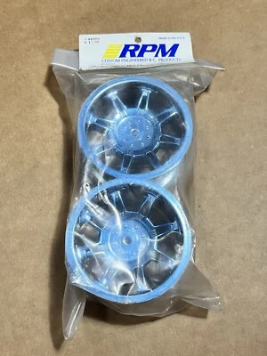 RPM Monster Spider 81955 Blue Chrome Wheels (2) RC Parts T/E Maxx Savage MGT New - Image 1 of 4