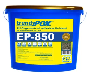 2K-FugenMörtel selbstverdichtend, trendyPOX EP-850,  25 kg Eimer, steingrau - Bild 1 von 2