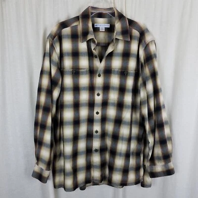 Camisa Polo Eastern Mountain Sport Multi Estampado a Cuadros Algodón Suave Franela Para Hombres M Foto 1 de 4