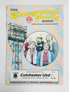 SCUNTHORPE UNITED V 1985/85 COLCHESTER UNITED 08-02-1986 DIVISIÓN 4 - Imagen 1 de 1