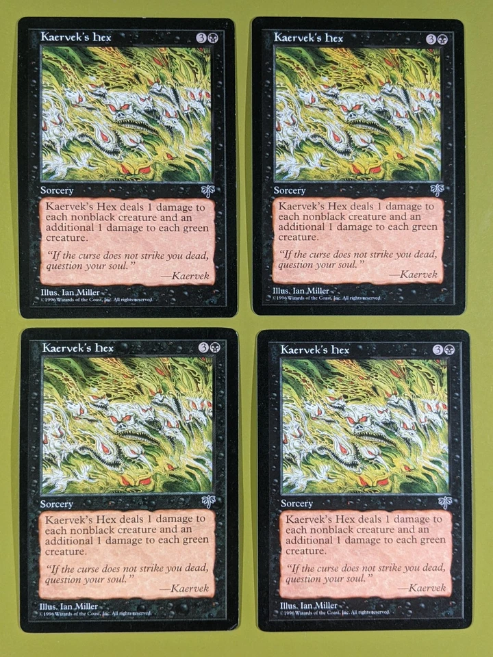 Kaervek's Hex x4 Mirage 4x Playset Magic the Gathering MTG - Image 1 of 1