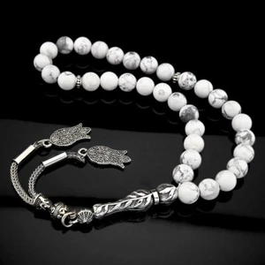 Howlith Edelstein 33 Perlen Islamische Gebetsperlen Misbaha aus Türkei 114003 - Bild 1 von 4