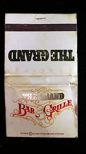 Vintage The Grand Bar Grill Streichholzheftchen Streichhölzer - Bild 1 von 2