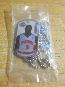 Ben Wallace 1"X2" 2006 Metal Tag with Chain NBA Basketball Detroit Pistons NIP - Picture 1 of 2