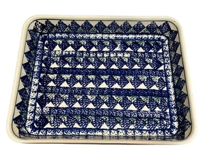 Polnische Keramik Boleslawiec C4 Backform Schüssel handgefertigt in Polen 10x13" * Riss - Bild 1 von 17