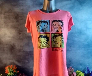Betty Boop Pink Damen T-Shirt Medium | süßes Kurzarm Oberteil, 100% Polyester - Bild 1 von 6